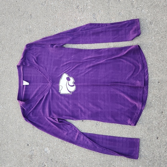 K-State Purple Plaid and Rhinestone Long Sleeve Shirt - Picture 1 of 7